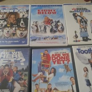 6 movie dvds bundle